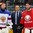 MINSK, BELARUS - MAY 20: Russia's Sergei Bobrovski #72 and Kevin Lalande #35 of Belarus were named Players of the Game for their respective teams during preliminary round action at the 2014 IIHF Ice Hockey World Championship. (Photo by Andre Ringuette/HHOF-IIHF Images)

